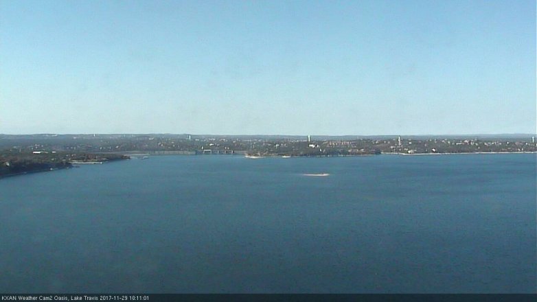 Lake Travis webcam, November 29, 2017 9:20 AM CT