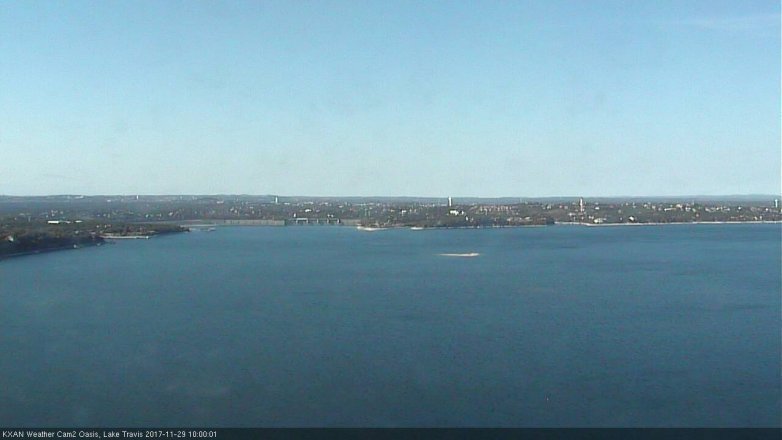 Lake Travis webcam, November 29, 2017 9:30 AM CT