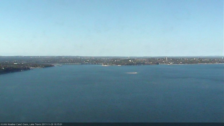 Lake Travis webcam, November 29, 2017 9:35 AM CT
