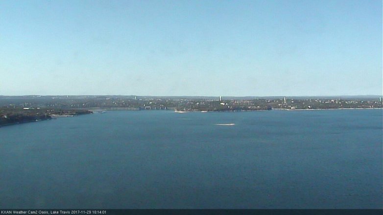 Lake Travis webcam, November 29, 2017 9:45 AM CT
