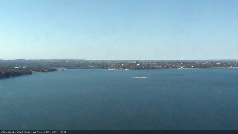 Lake Travis webcam, November 29, 2017 10:05 AM CT