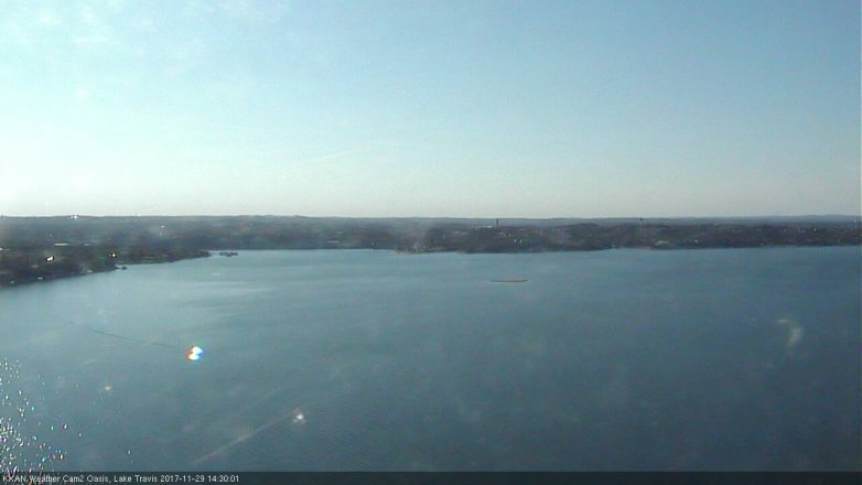 Lake Travis webcam, November 29, 2017 1:35 PM CT