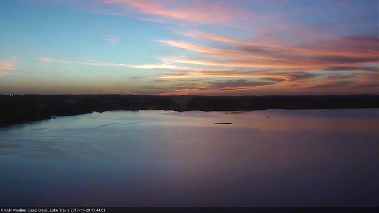 Lake Travis webcam, November 29, 2017 4:55 PM CT