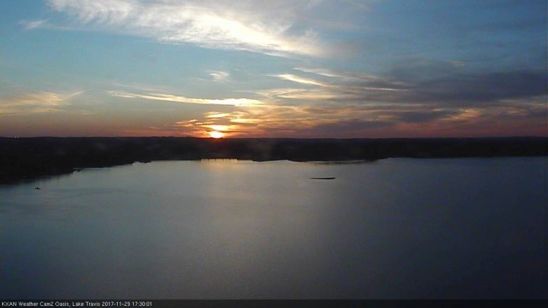 Lake Travis webcam, November 29, 2017 5:00 PM CT