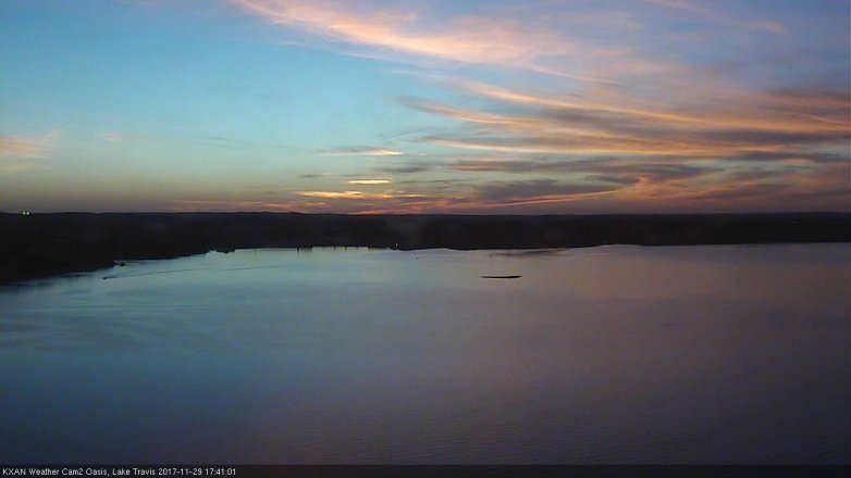 Lake Travis webcam, November 29, 2017 5:10 PM CT