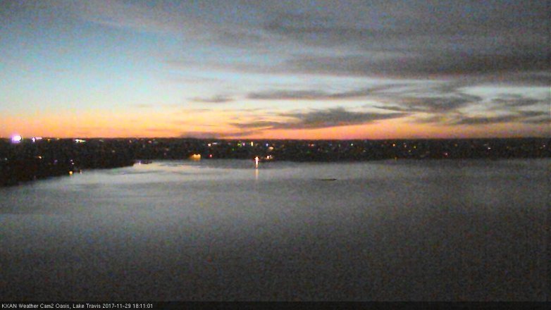 Lake Travis webcam, November 29, 2017 5:20 PM CT