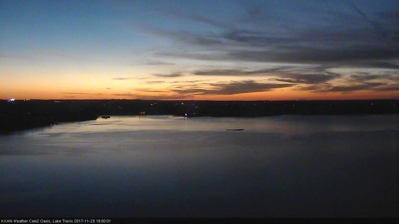 Lake Travis webcam, November 29, 2017 5:30 PM CT