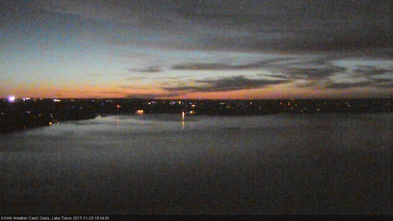 Lake Travis webcam, November 29, 2017 5:45 PM CT