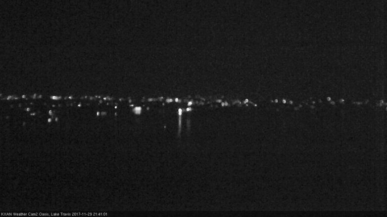 Lake Travis webcam, November 29, 2017 9:00 PM CT