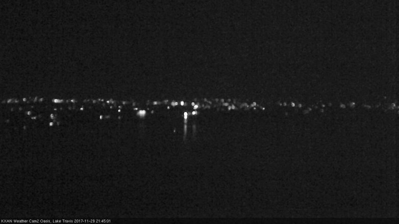 Lake Travis webcam, November 29, 2017 9:05 PM CT
