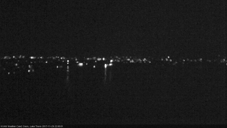 Lake Travis webcam, November 29, 2017 9:30 PM CT