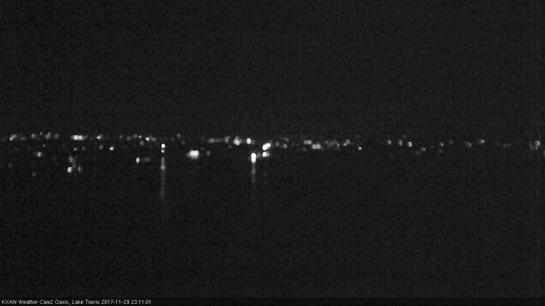 Lake Travis webcam, November 29, 2017 10:40 PM CT