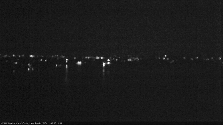 Lake Travis webcam, November 29, 2017 11:30 PM CT