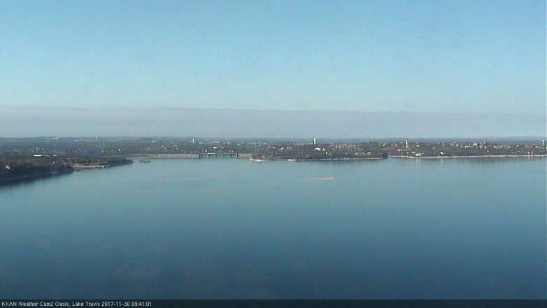 Lake Travis webcam, November 30, 2017 9:00 AM CT