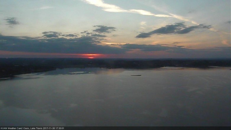 Lake Travis webcam, November 30, 2017 4:40 PM CT