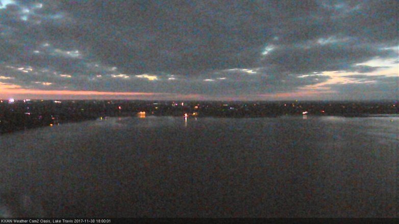Lake Travis webcam, November 30, 2017 5:15 PM CT