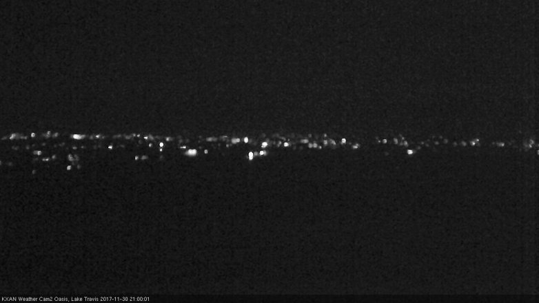 Lake Travis webcam, November 30, 2017 8:20 PM CT