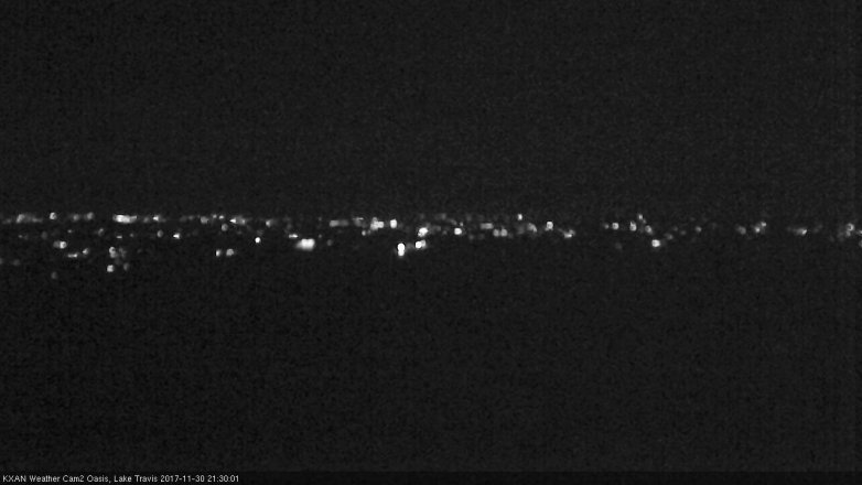 Lake Travis webcam, November 30, 2017 8:50 PM CT