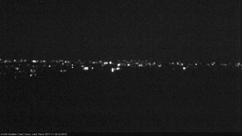 Lake Travis webcam, November 30, 2017 9:10 PM CT