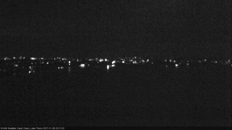 Lake Travis webcam, November 30, 2017 10:15 PM CT