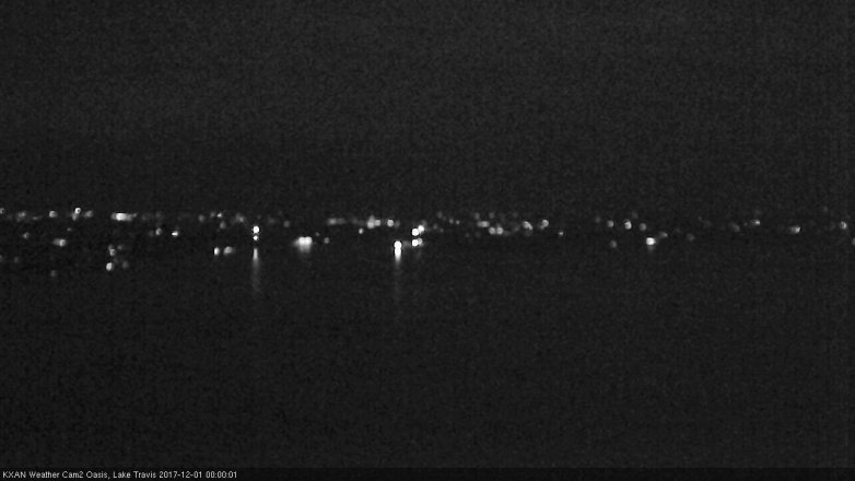 Lake Travis webcam, November 30, 2017 11:15 PM CT