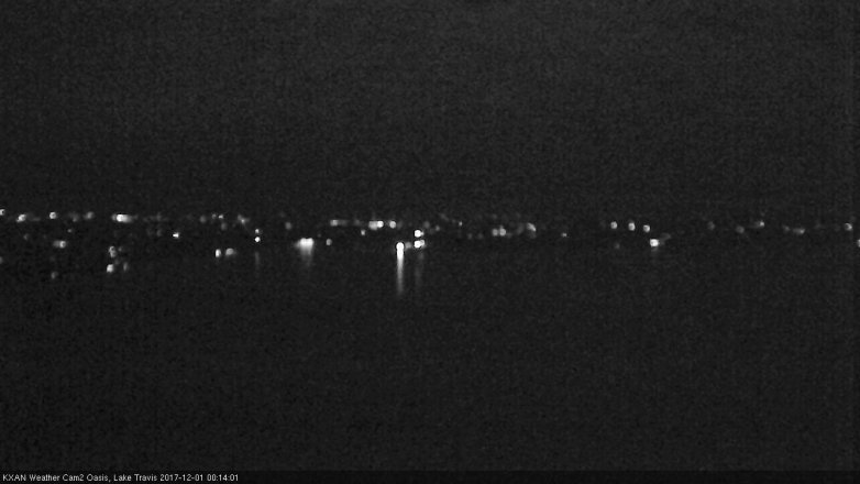 Lake Travis webcam, November 30, 2017 11:25 PM CT