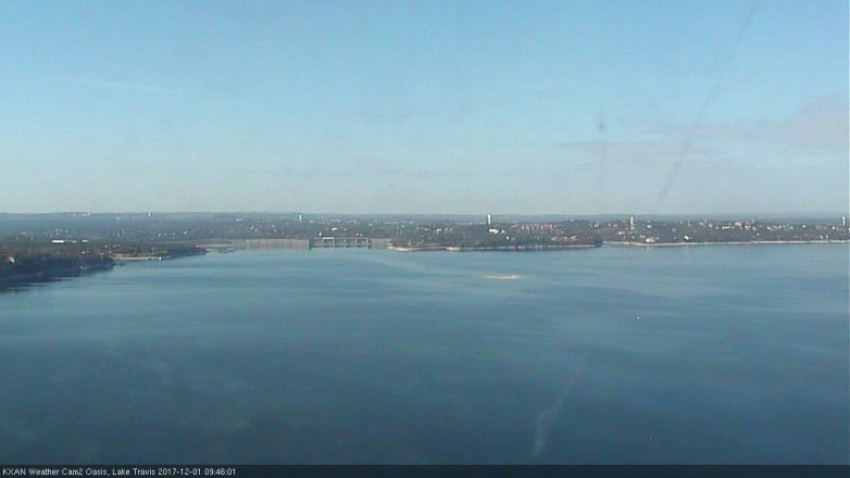Lake Travis webcam, December 1, 2017 9:05 AM CT