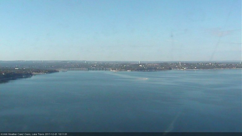 Lake Travis webcam, December 1, 2017 9:25 AM CT