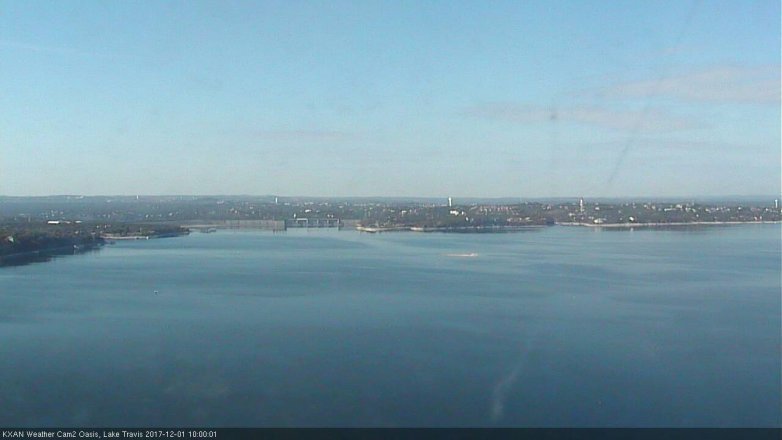 Lake Travis webcam, December 1, 2017 9:30 AM CT
