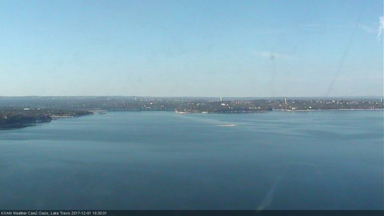 Lake Travis webcam, December 1, 2017 10:00 AM CT