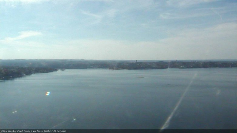 Lake Travis webcam, December 1, 2017 1:25 PM CT