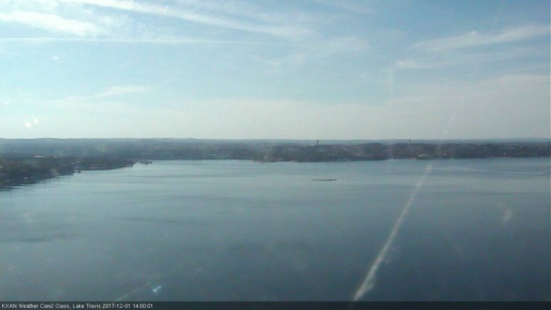 Lake Travis webcam, December 1, 2017 1:30 PM CT