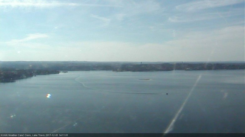 Lake Travis webcam, December 1, 2017 1:40 PM CT