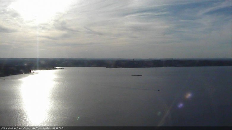 Lake Travis webcam, December 1, 2017 3:15 PM CT