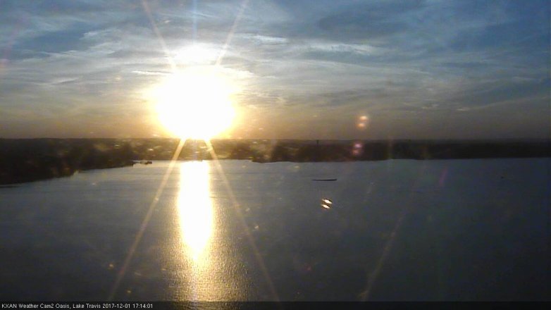 Lake Travis webcam, December 1, 2017 4:35 PM CT