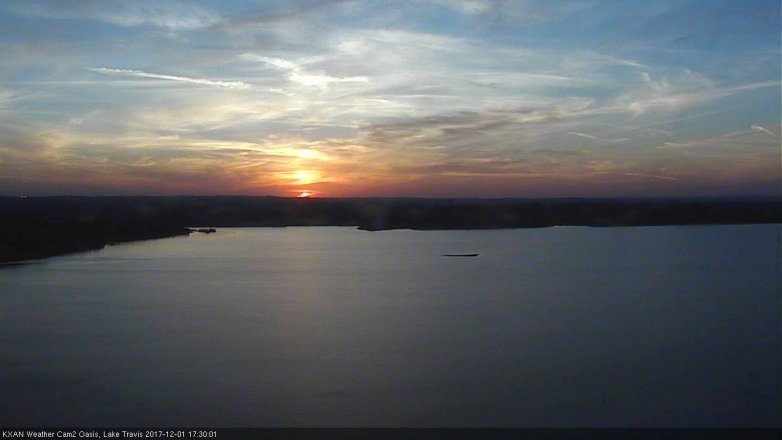 Lake Travis webcam, December 1, 2017 4:40 PM CT