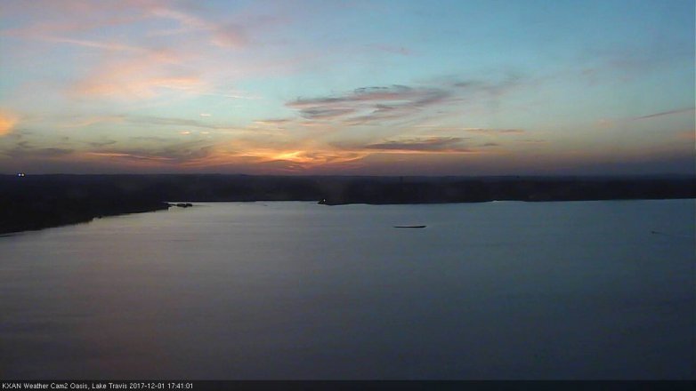 Lake Travis webcam, December 1, 2017 4:50 PM CT