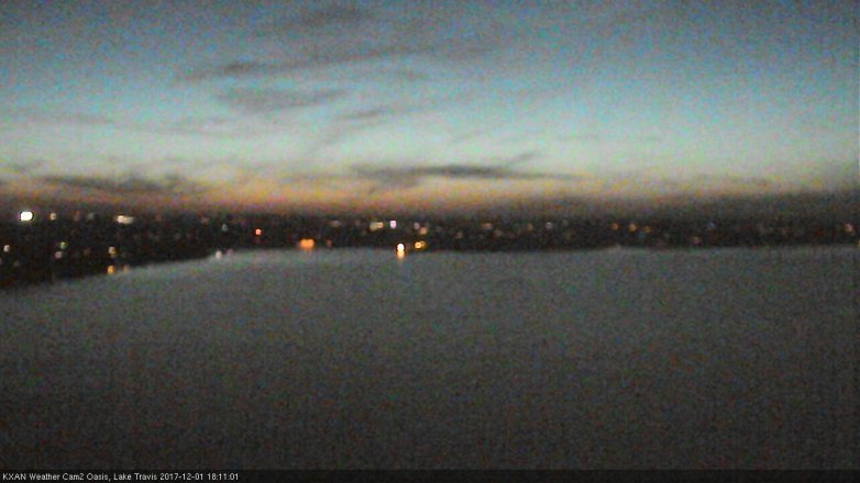 Lake Travis webcam, December 1, 2017 5:40 PM CT
