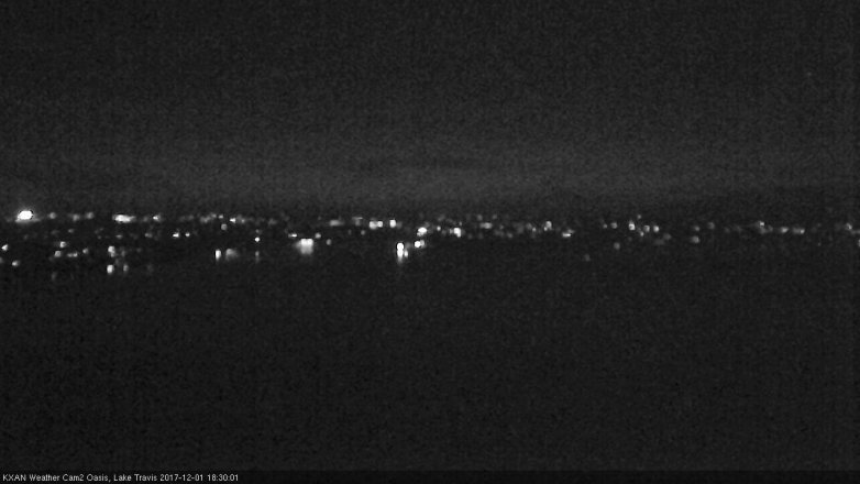 Lake Travis webcam, December 1, 2017 5:45 PM CT