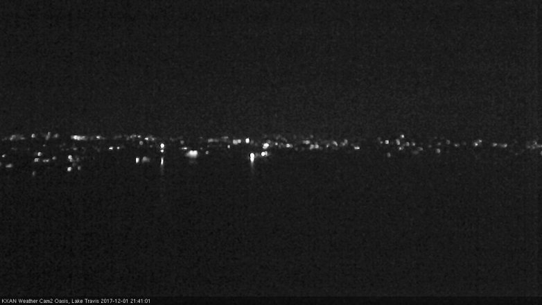 Lake Travis webcam, December 1, 2017 9:00 PM CT