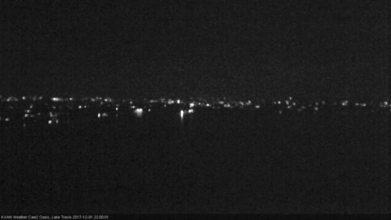 Lake Travis webcam, December 1, 2017 9:10 PM CT