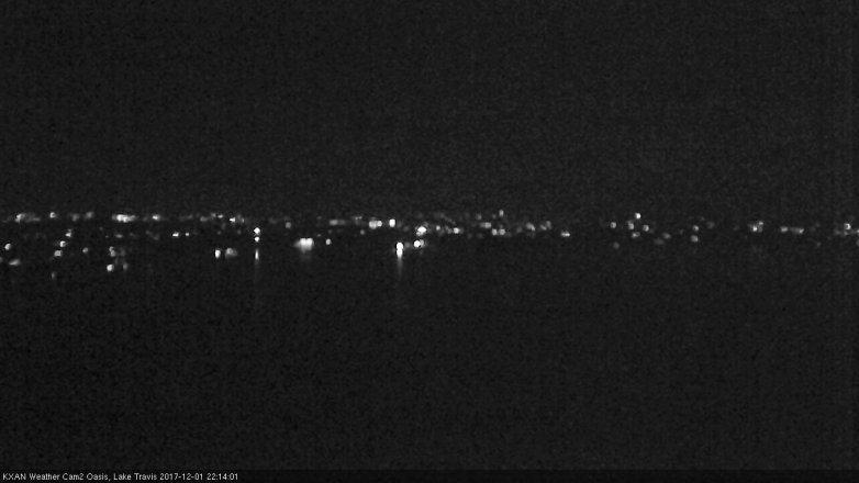 Lake Travis webcam, December 1, 2017 9:30 PM CT