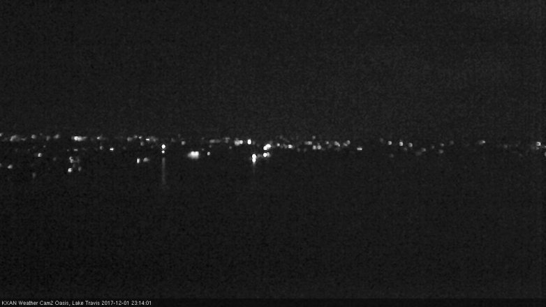 Lake Travis webcam, December 1, 2017 10:20 PM CT
