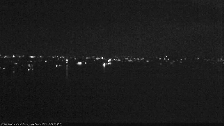 Lake Travis webcam, December 1, 2017 10:40 PM CT