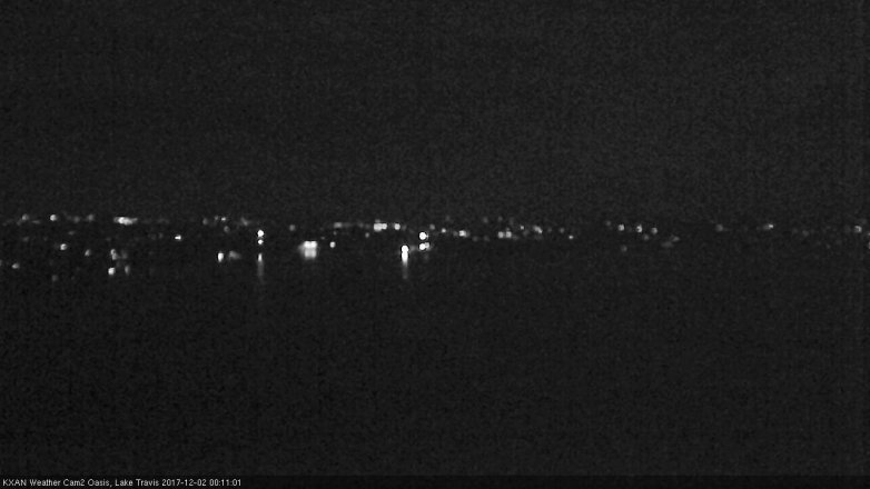 Lake Travis webcam, December 1, 2017 11:15 PM CT