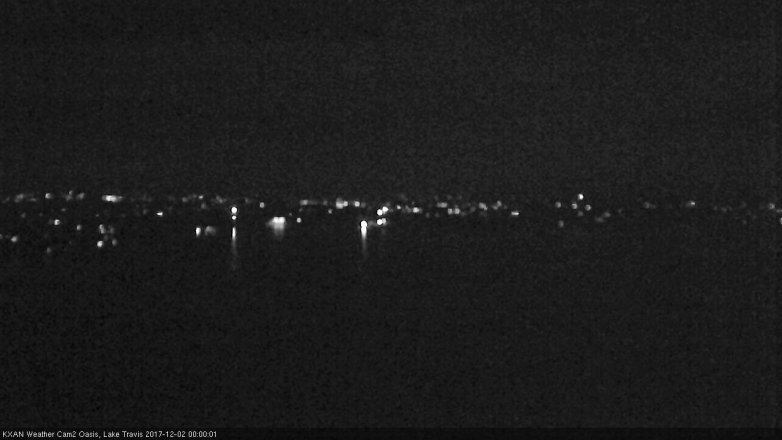 Lake Travis webcam, December 1, 2017 11:25 PM CT