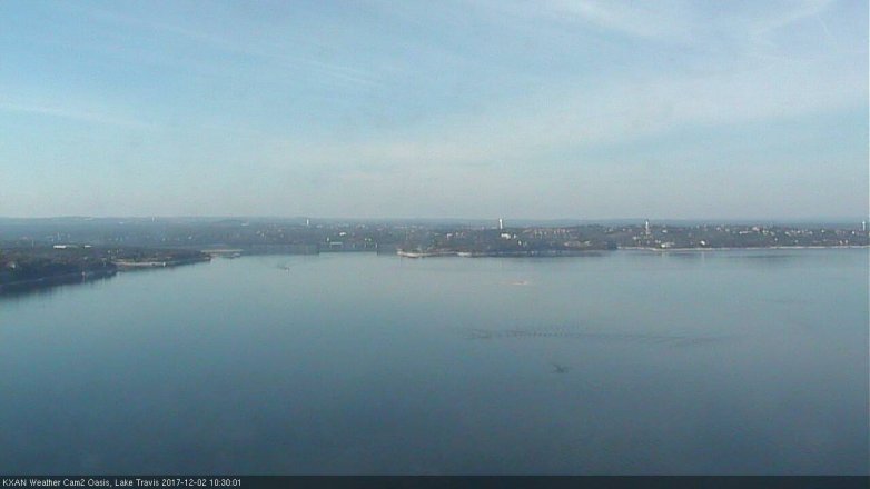 Lake Travis webcam, December 2, 2017 9:50 AM CT