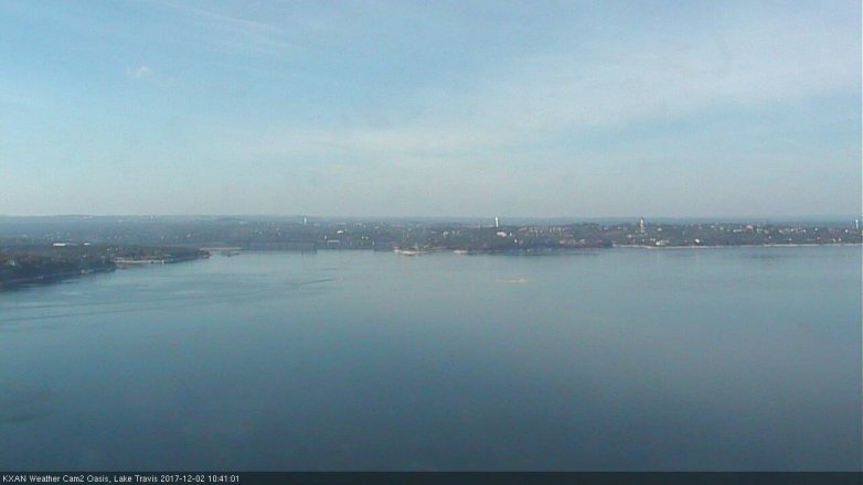 Lake Travis webcam, December 2, 2017 10:10 AM CT