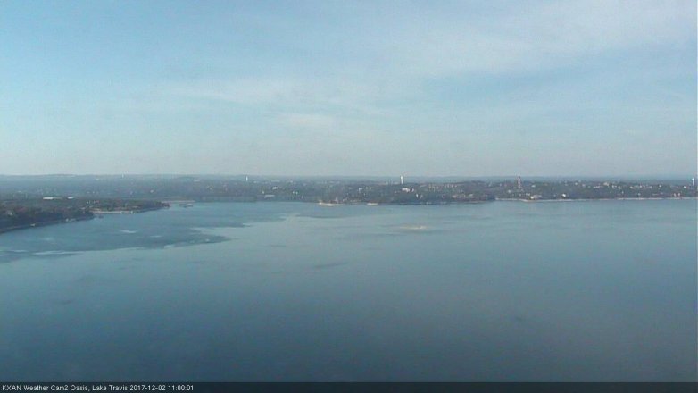 Lake Travis webcam, December 2, 2017 10:30 AM CT