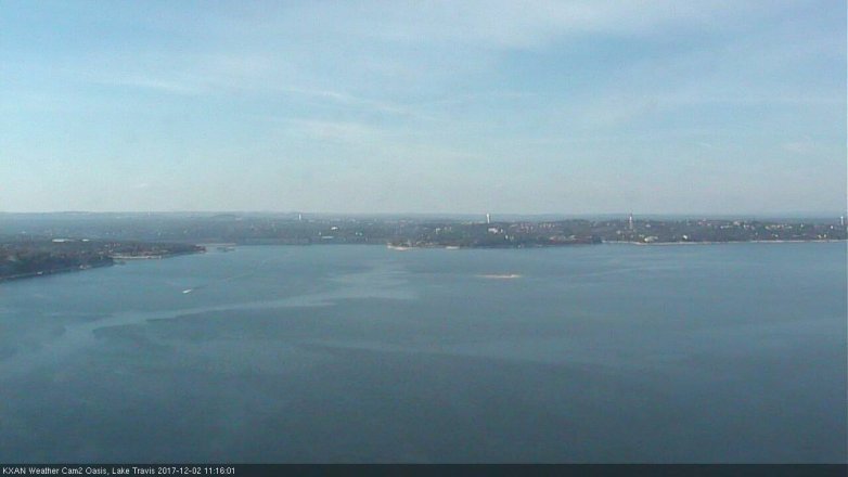 Lake Travis webcam, December 2, 2017 10:45 AM CT